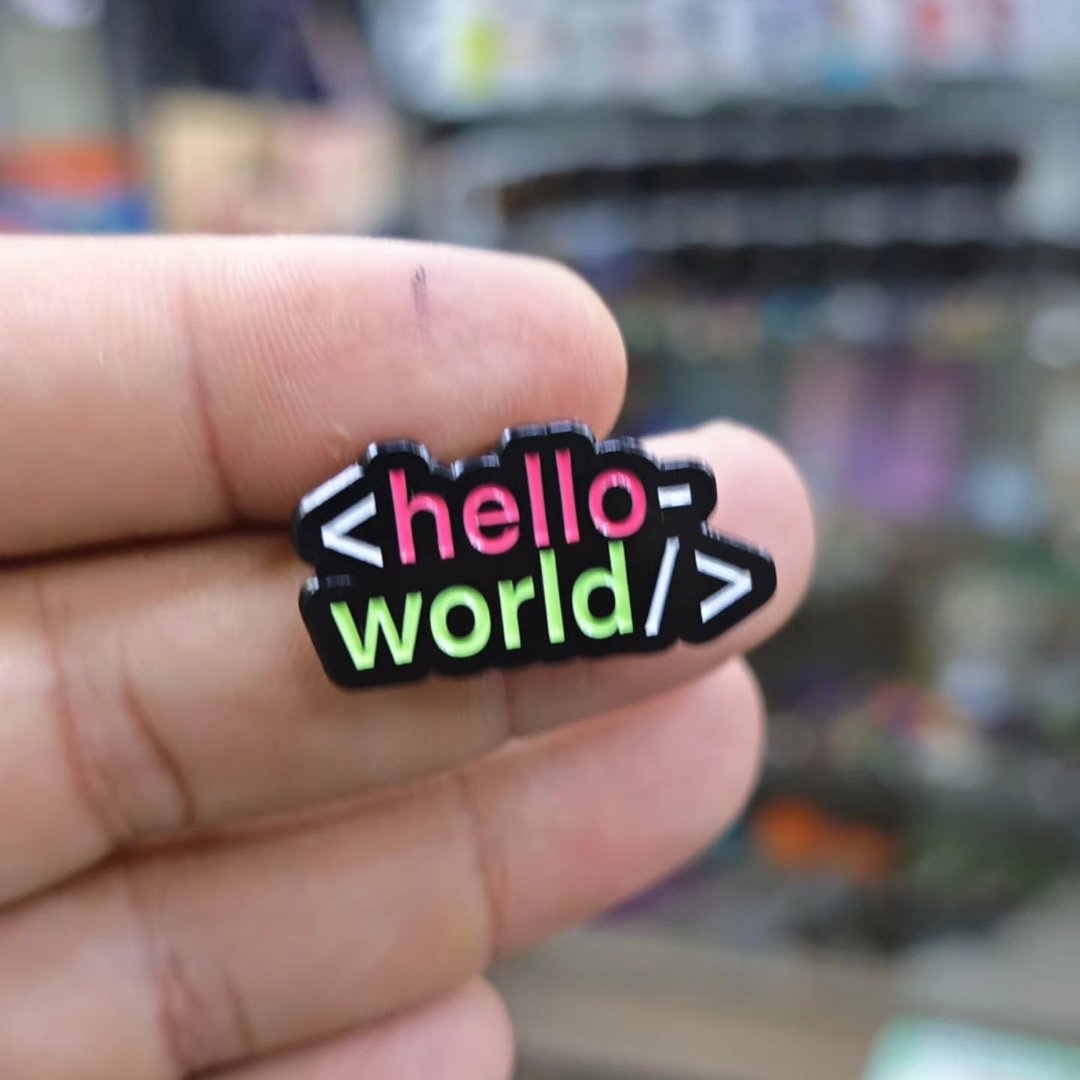 Hello World Pins - Metal Pins