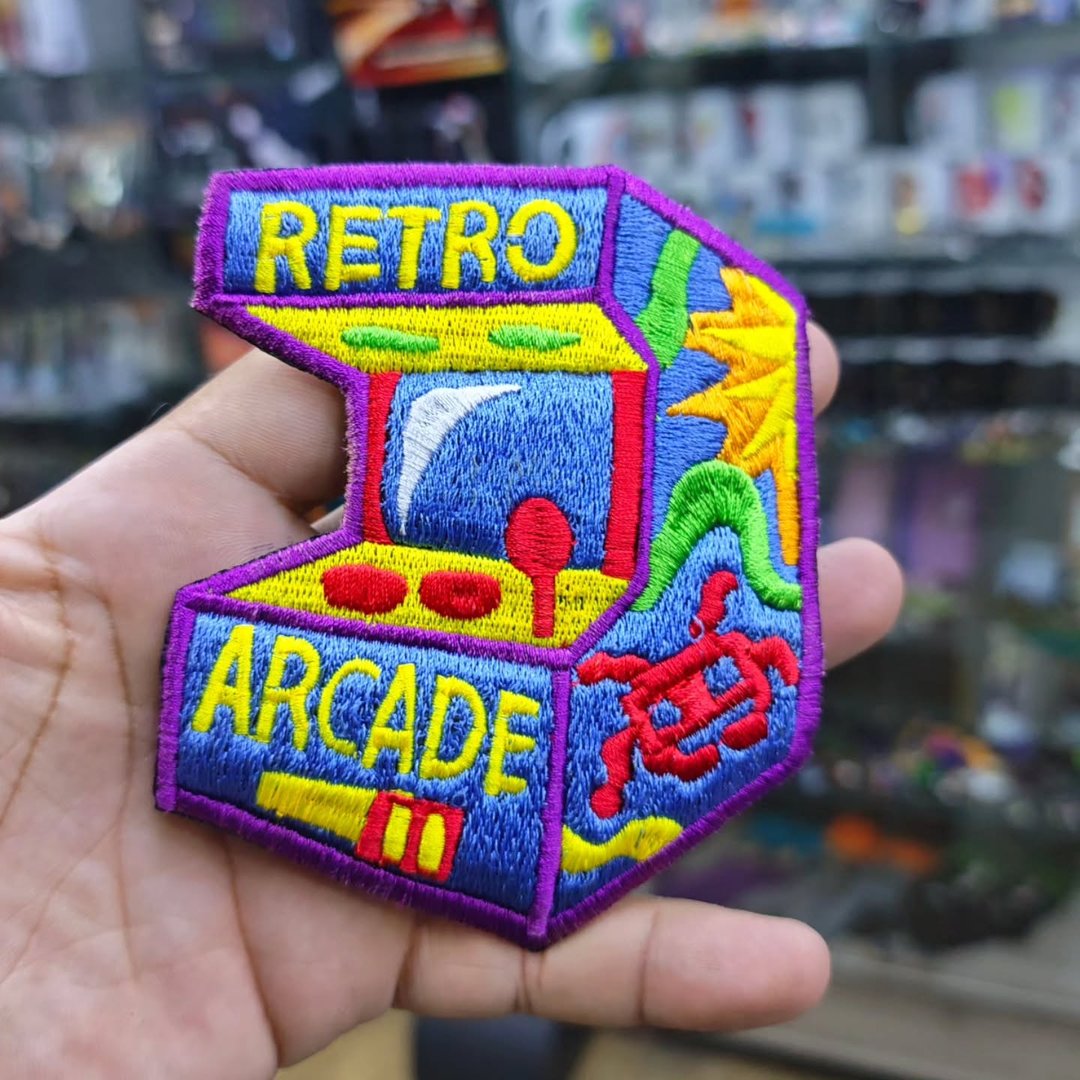 Embroidered Patch Retro Arcade 120 x 95 MM - Embroidered Patch