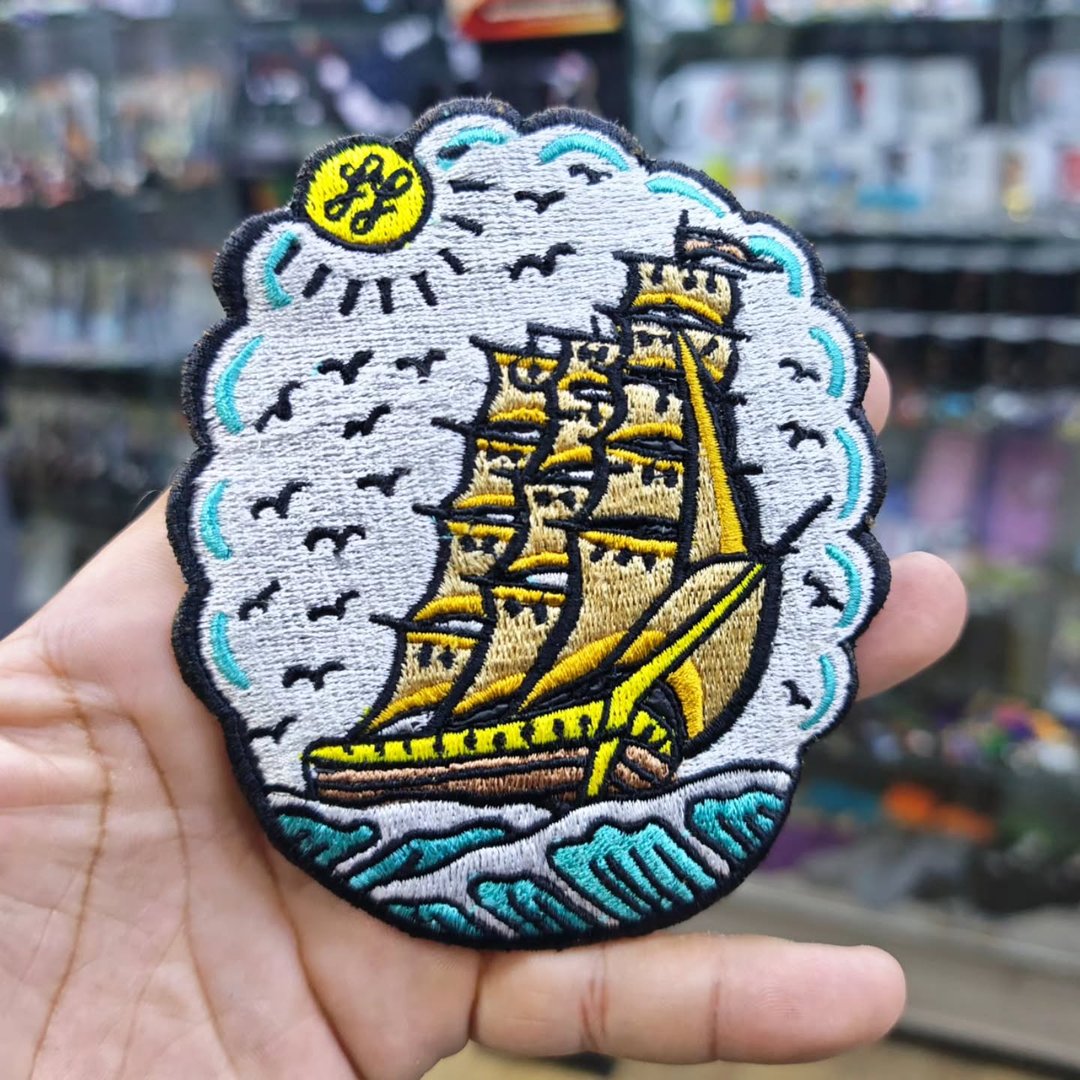 Embroidered Patch Pirates Bateau 90 x 120 MM - Embroidered Patch