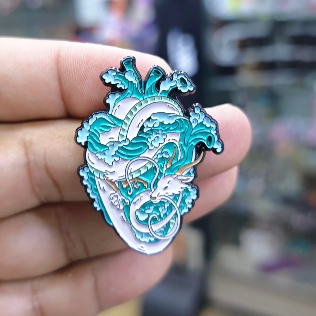 Heart Dragon Pins - Metal Pins