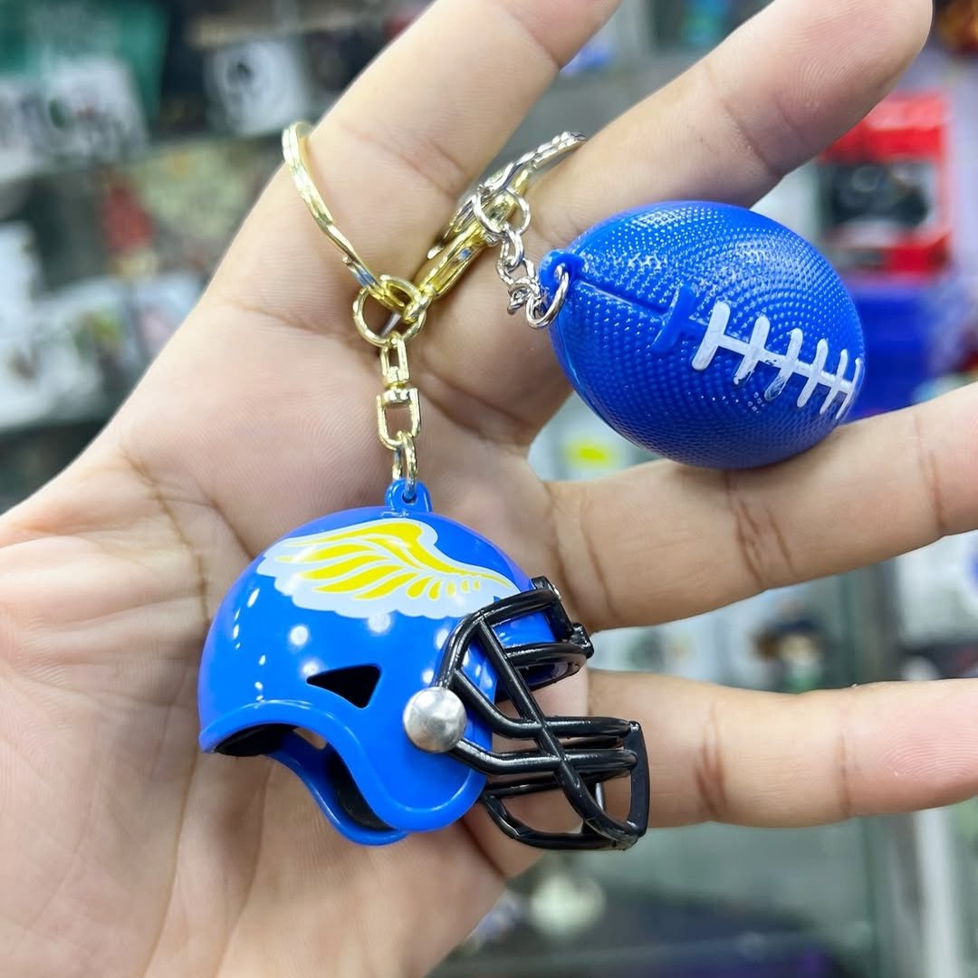 American Football Keychain Bleu #50 - Keychain