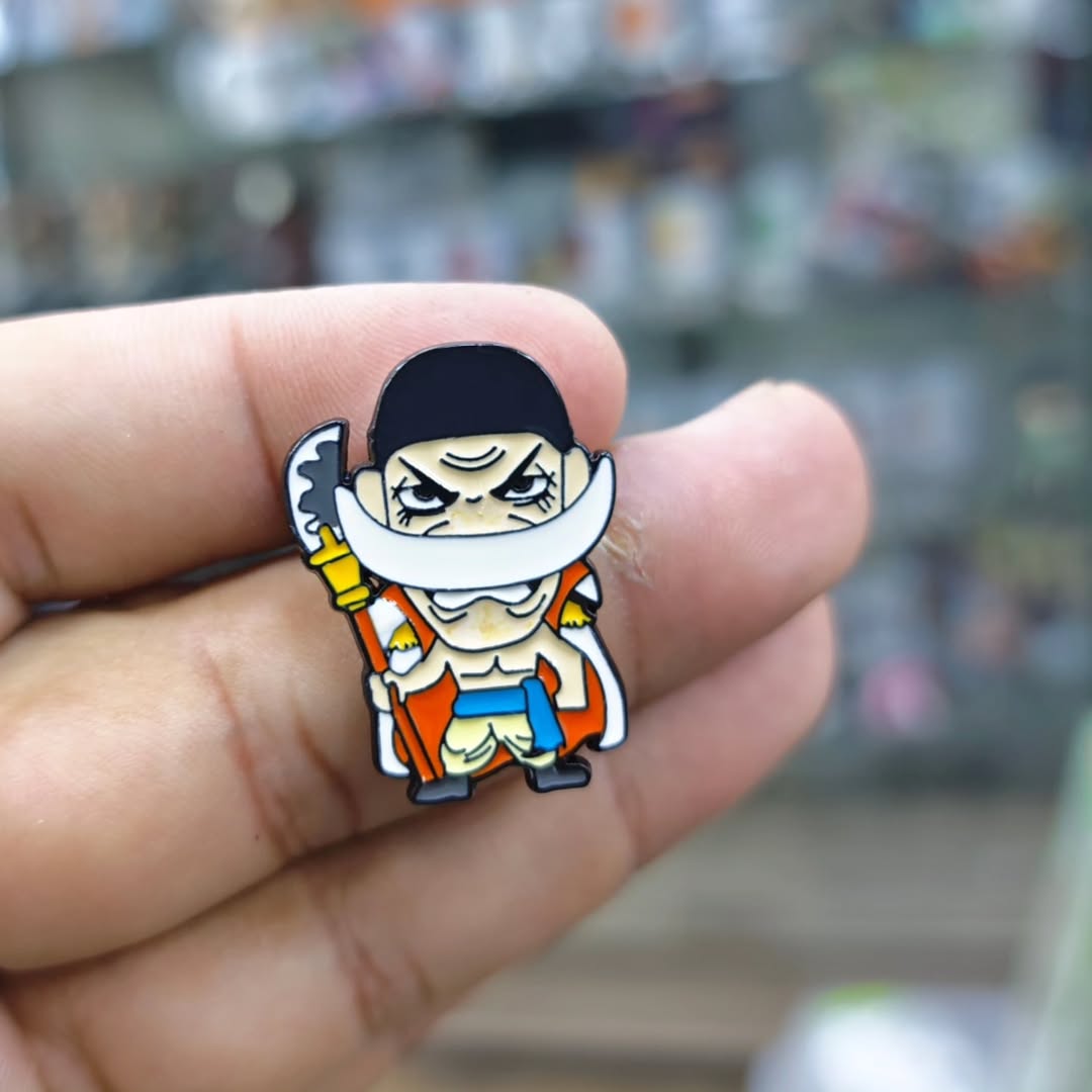 One Piece White Beard Pins - Metal Pins