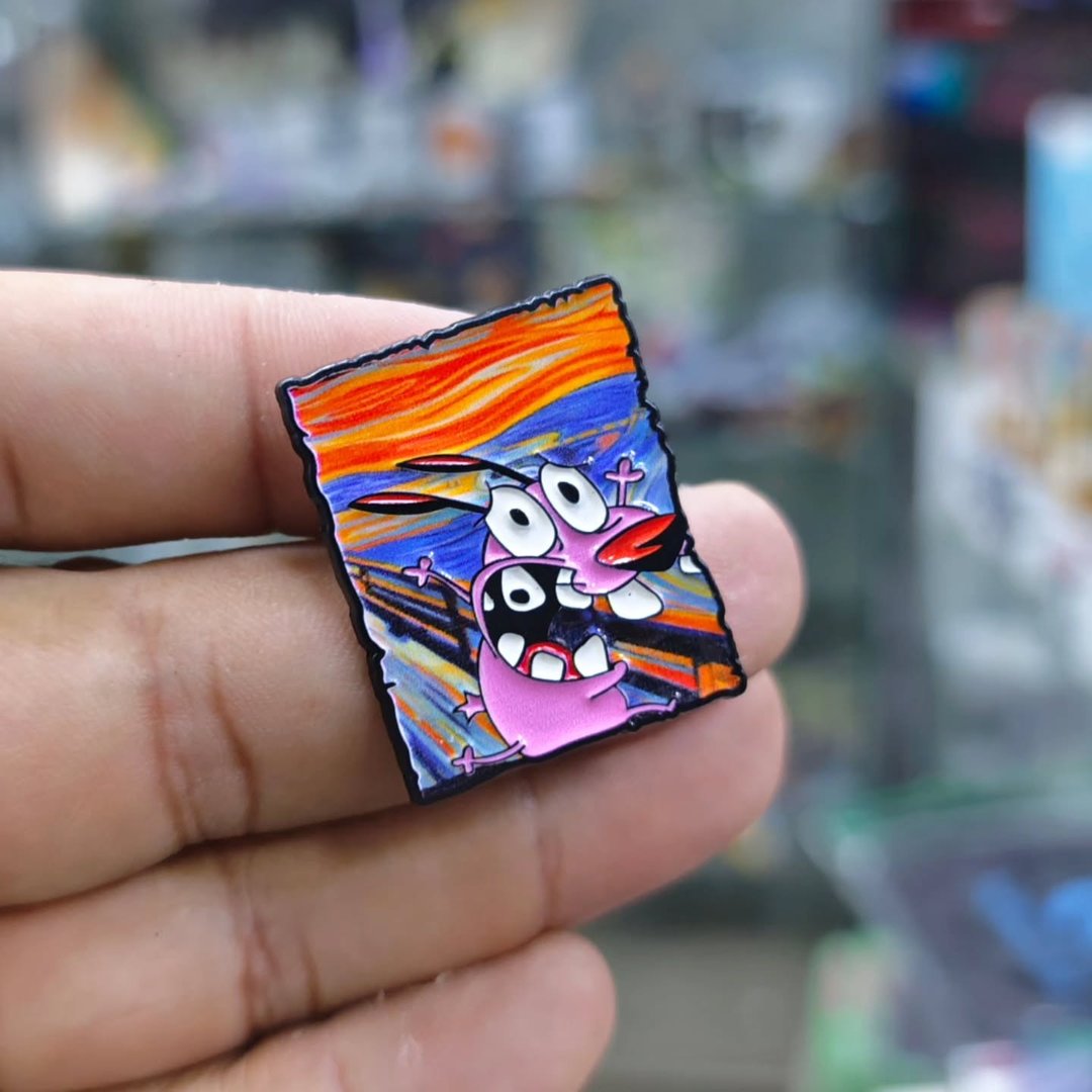 Cowardly Dog Pins - Metal Pins