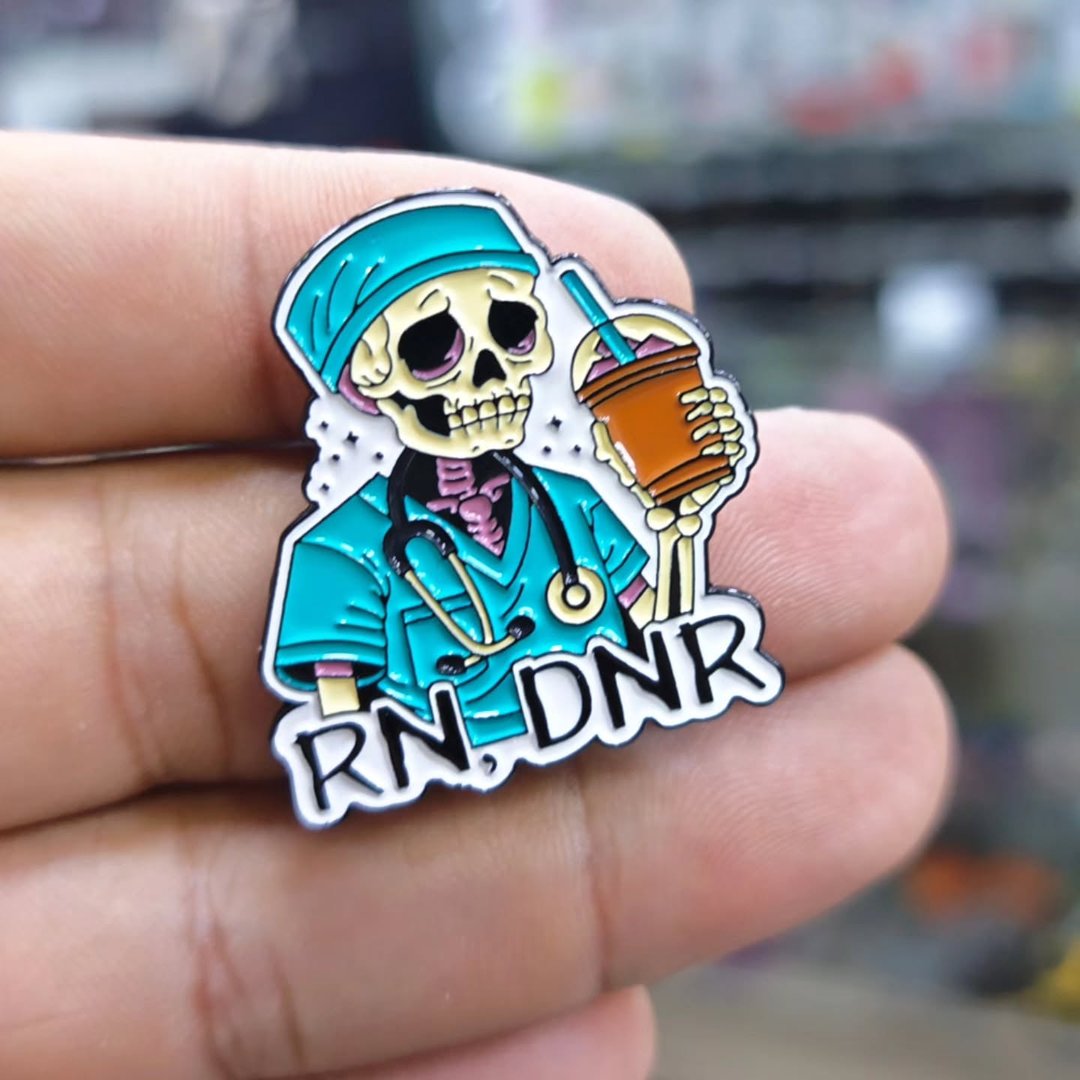 RN DNR Medical Pins - Metal Pins