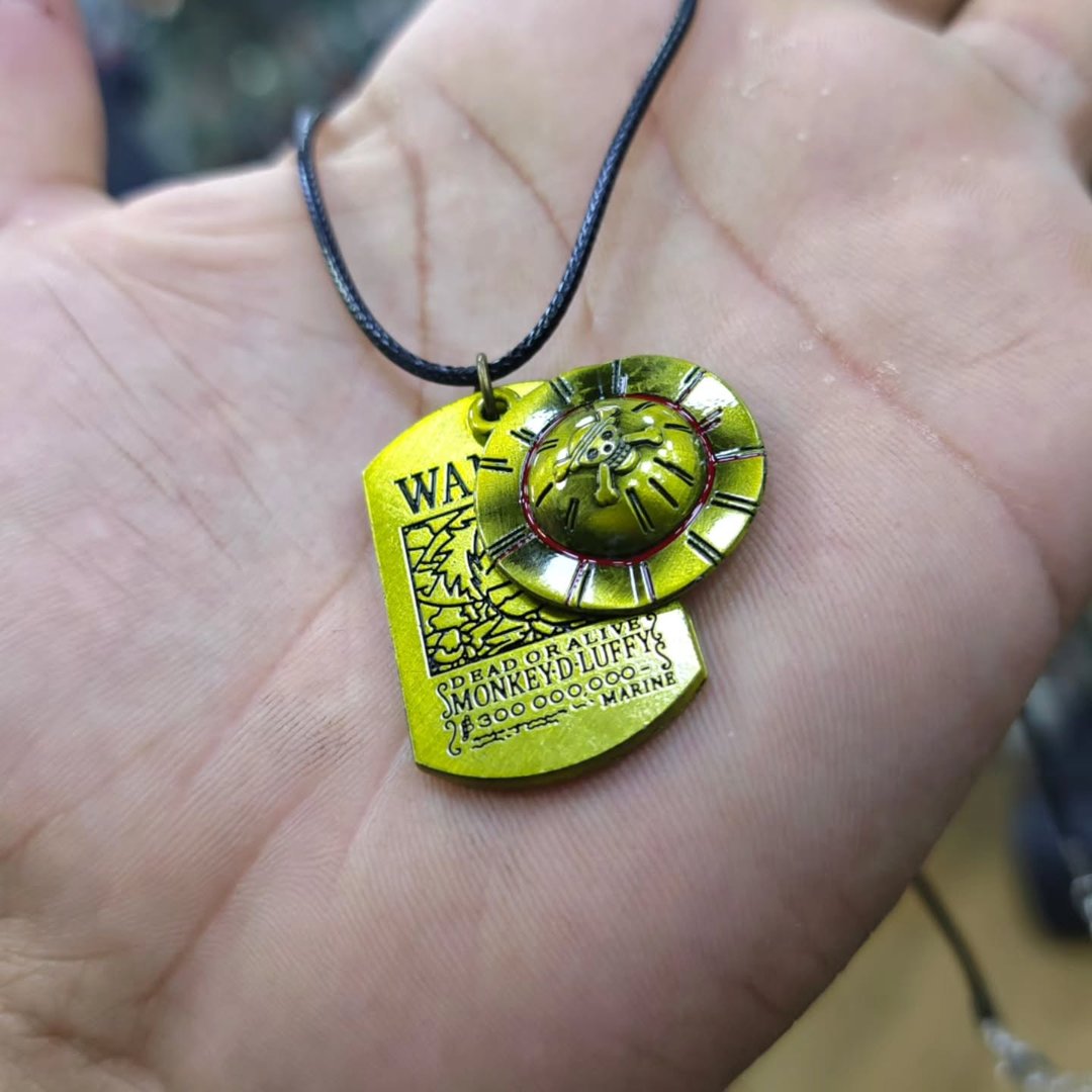 One Piece Luffy Wanted Necklace - Necklace