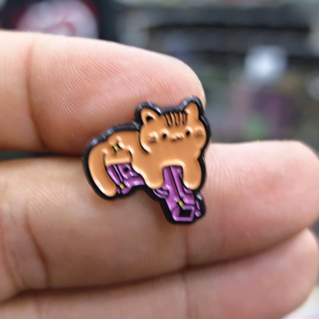 Brown Cat Pins - Metal Pins