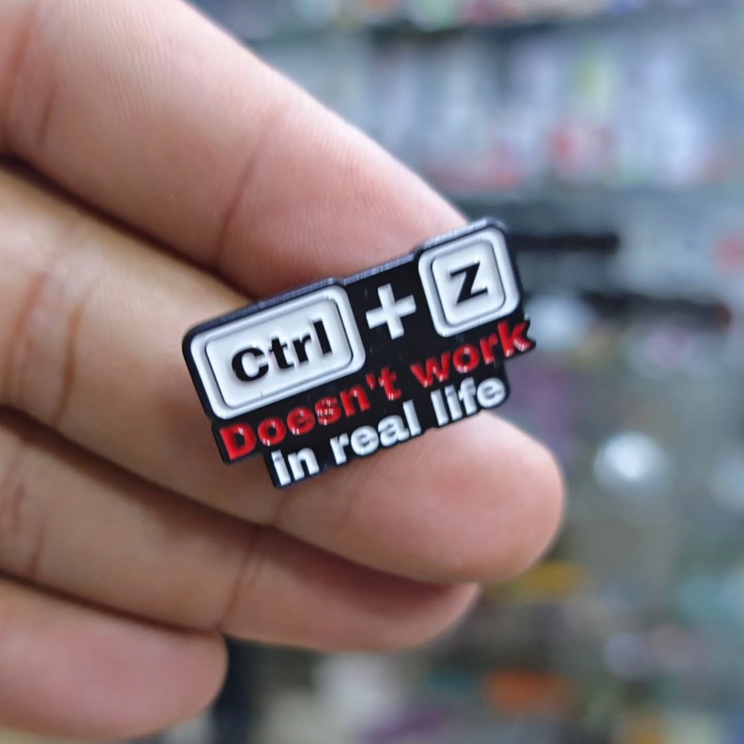 Ctrl Z Doesnt Work Pins - Metal Pins