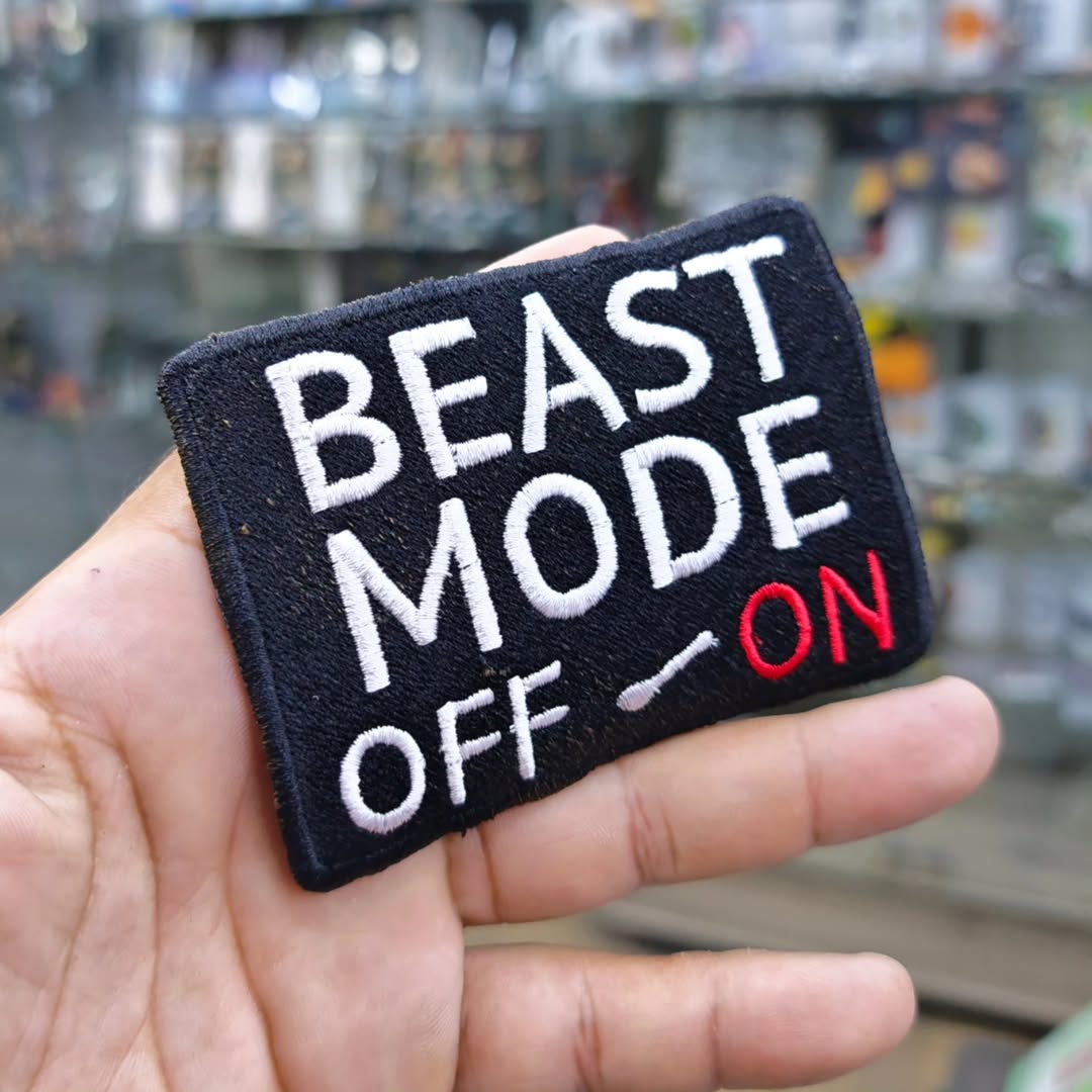 Embroidered Patch Beast Mode On Off 100 x 75 MM - Embroidered Patch
