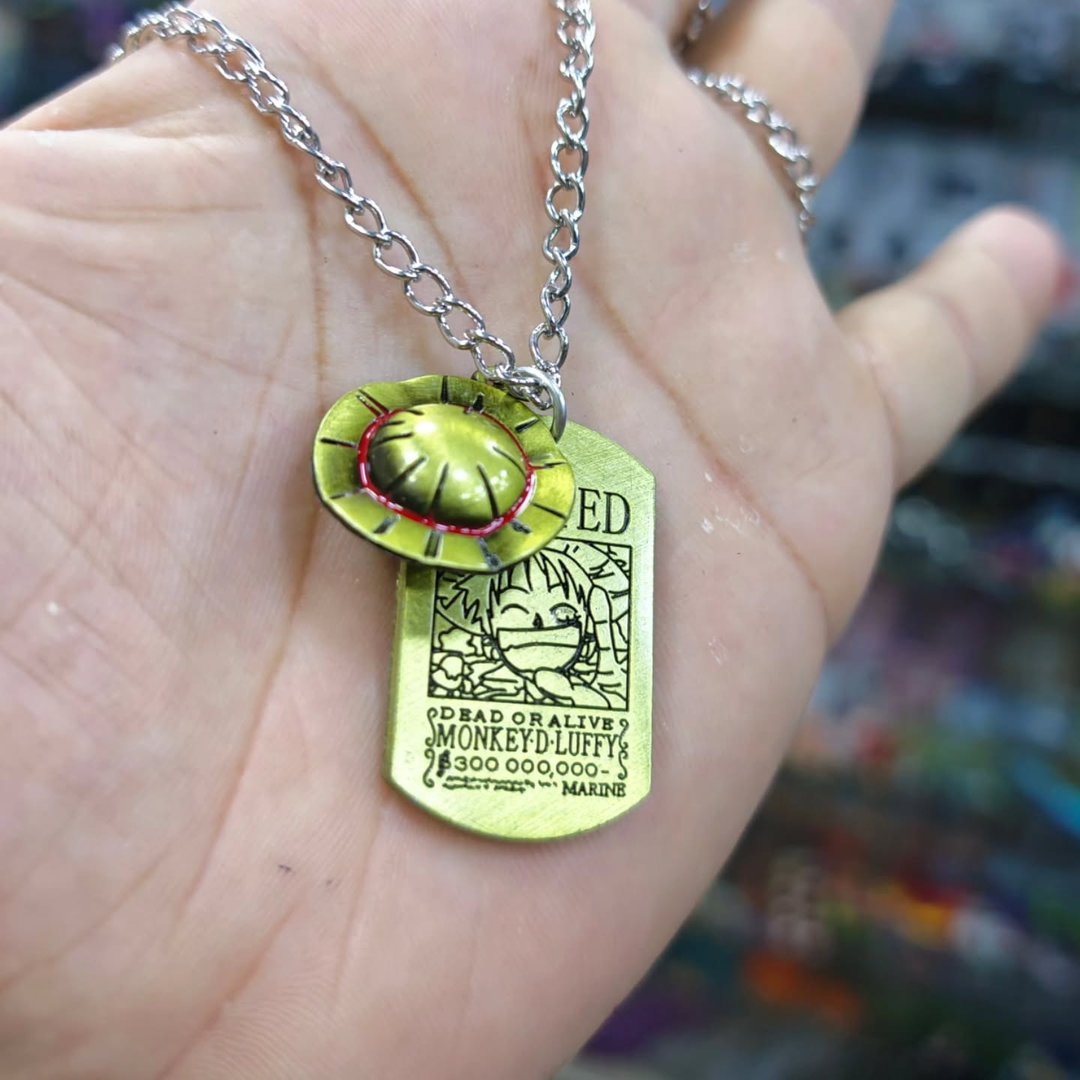 One Piece Luffy Wanted Necklace - Necklace