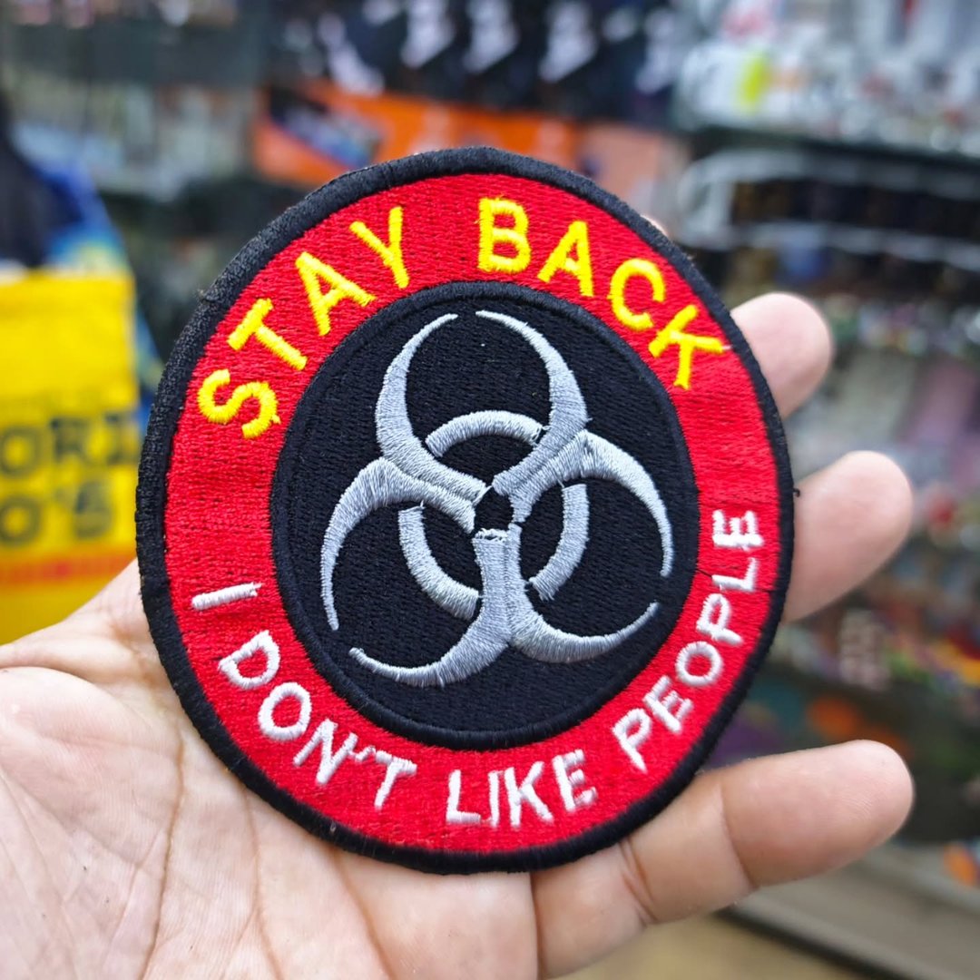 Embroidered Patch Stay Back 100 x 105 MM - Embroidered Patch