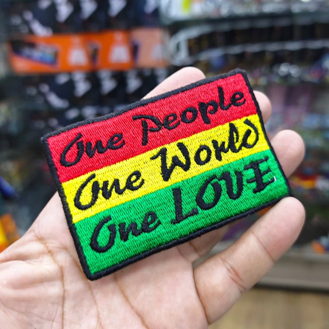 Embroidered Patch One People Jamaika 60 x 95 MM - Embroidered Patch