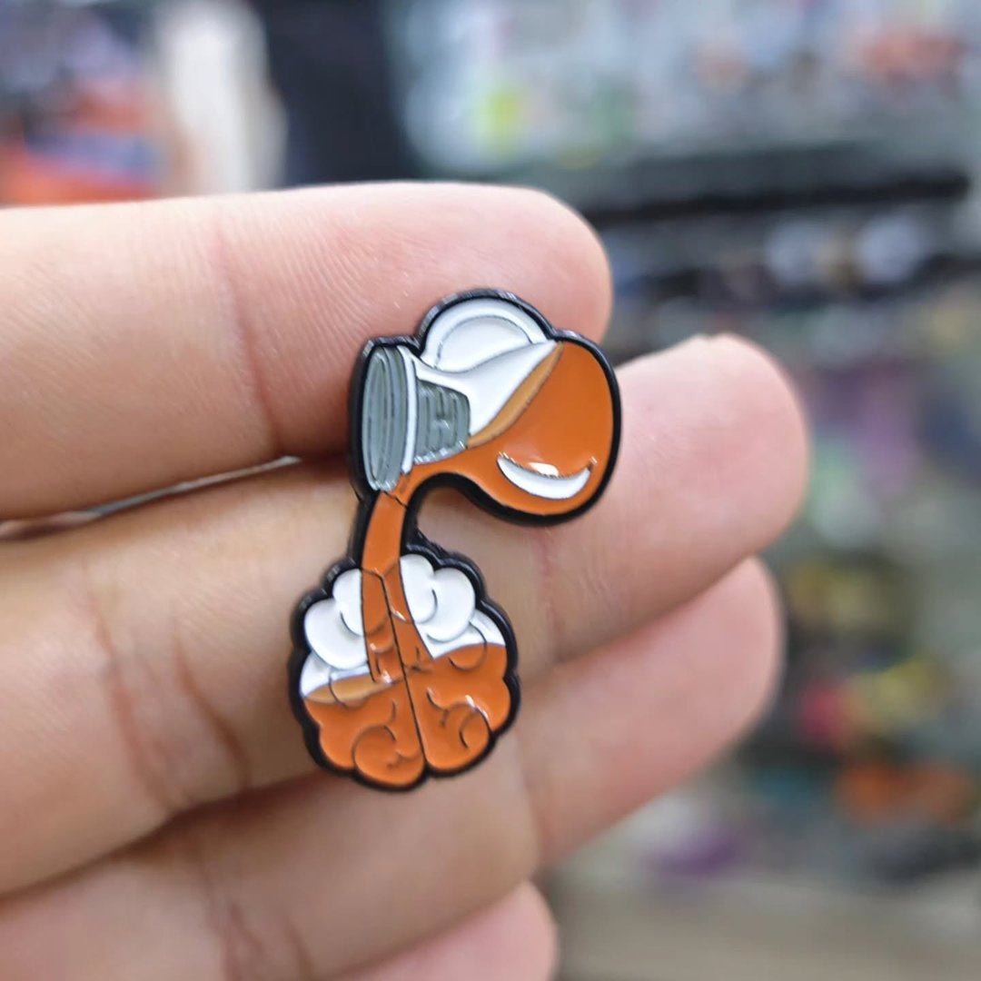 Coffee Brain Pins - Metal Pins