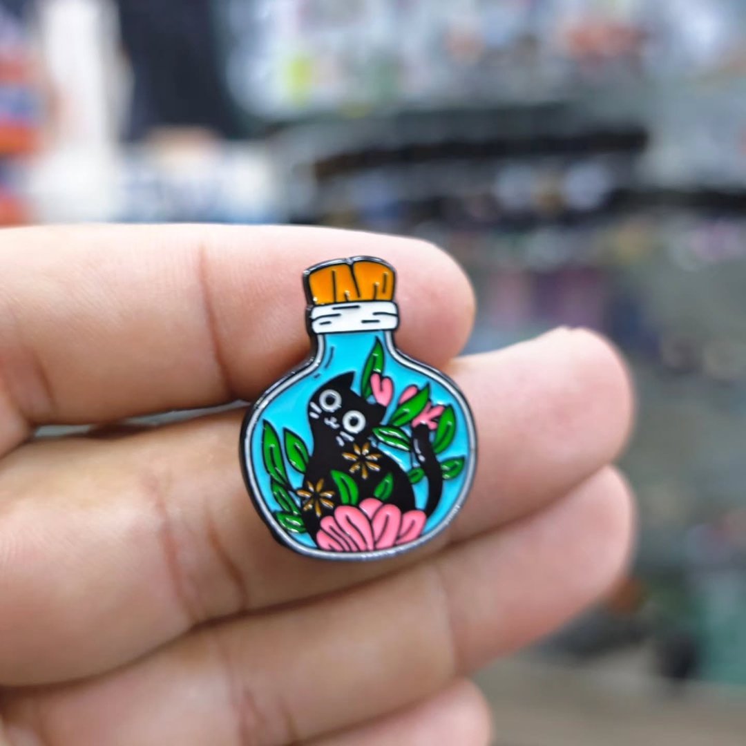 Cat Plant Pins - Metal Pins