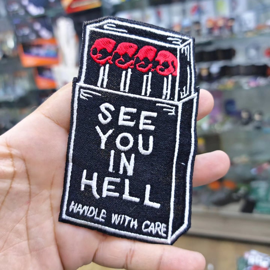 Embroidered Patch See You In Hell 120x75 CM - Embroidered Patch