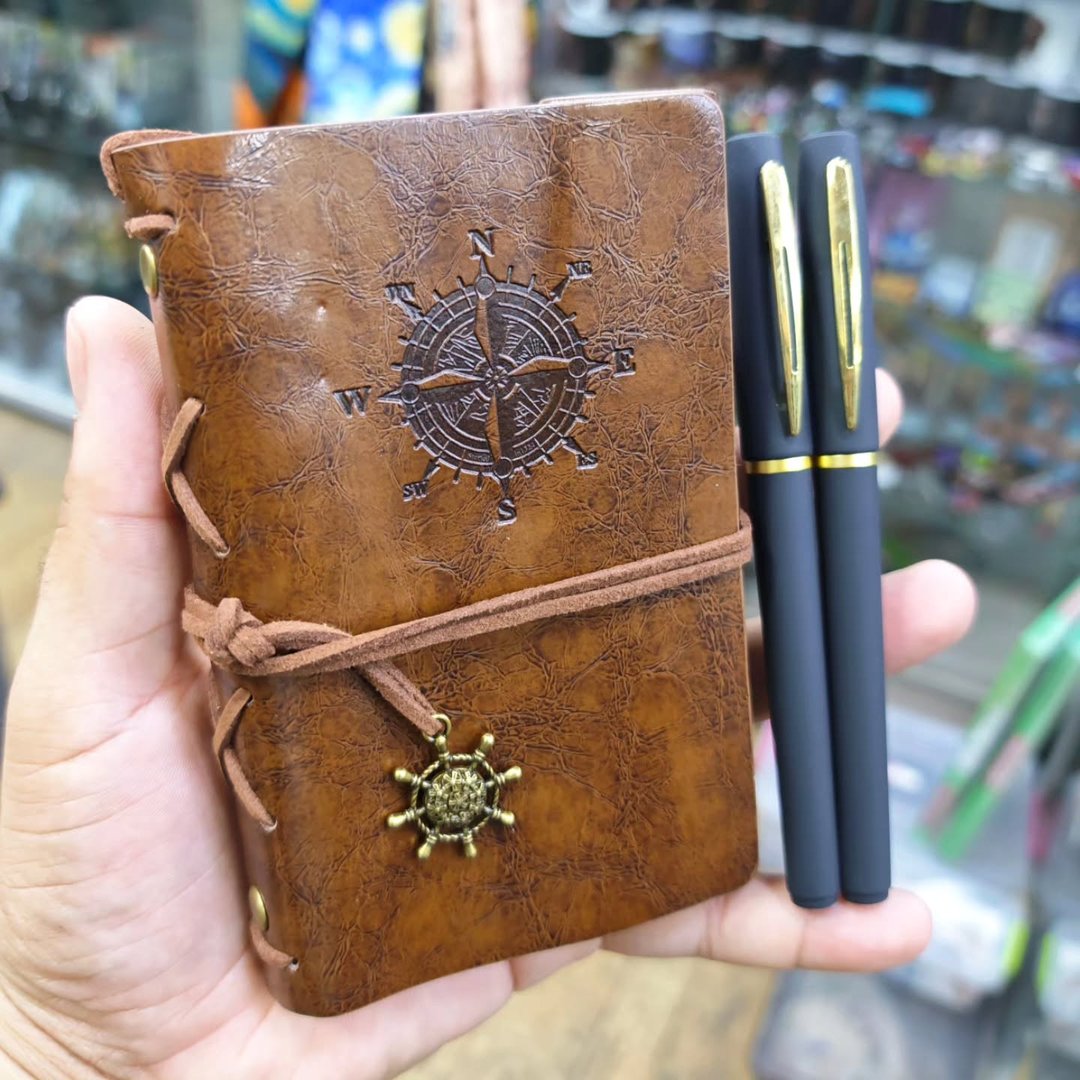 Vintage Notepad and Pen - Notebook