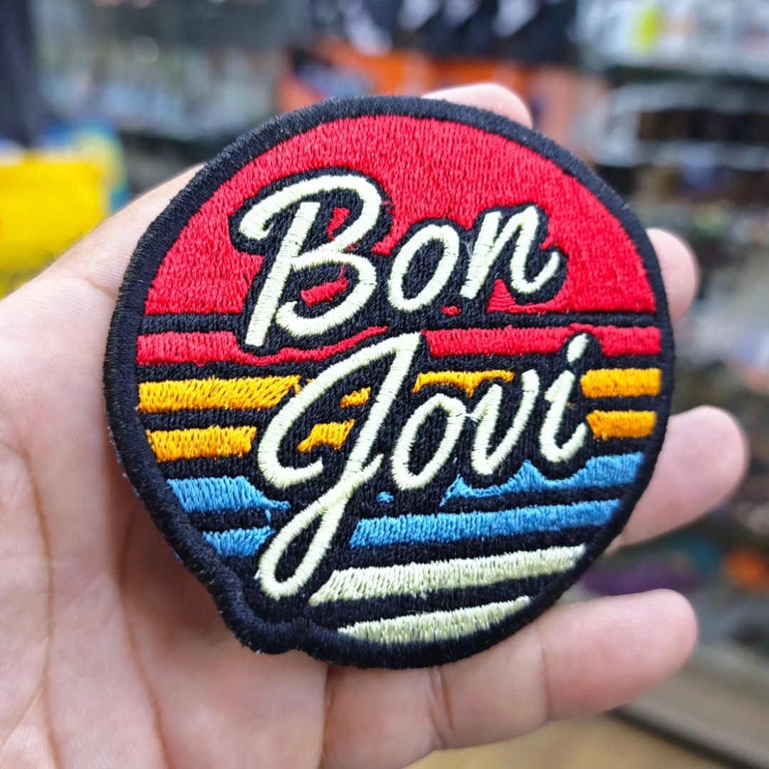 Embroidered Patch Bon Jovi 90 x 90 MM - Embroidered Patch