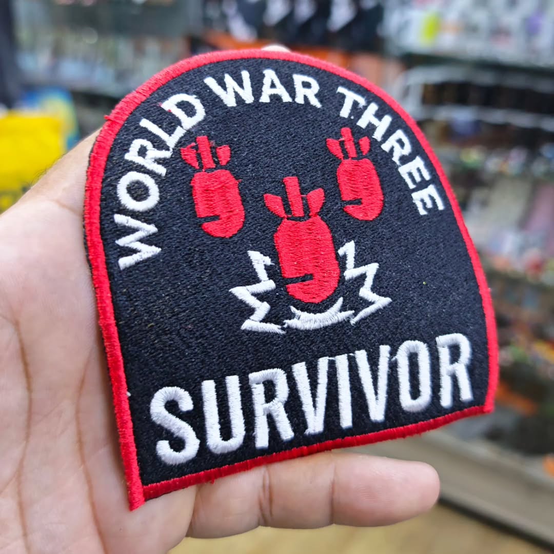 Embroidered Patch World War 3 Survivor 100 x 105 MM - Embroidered Patch